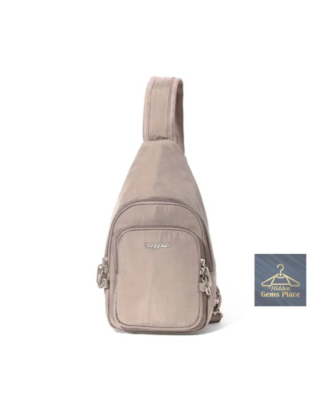 Anti-Theft Sling Bag with Locking Zippers & RFID Protection